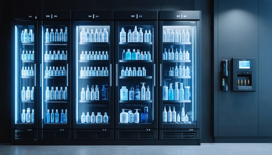 Properly secured vaping equipment storage system away from pet reach