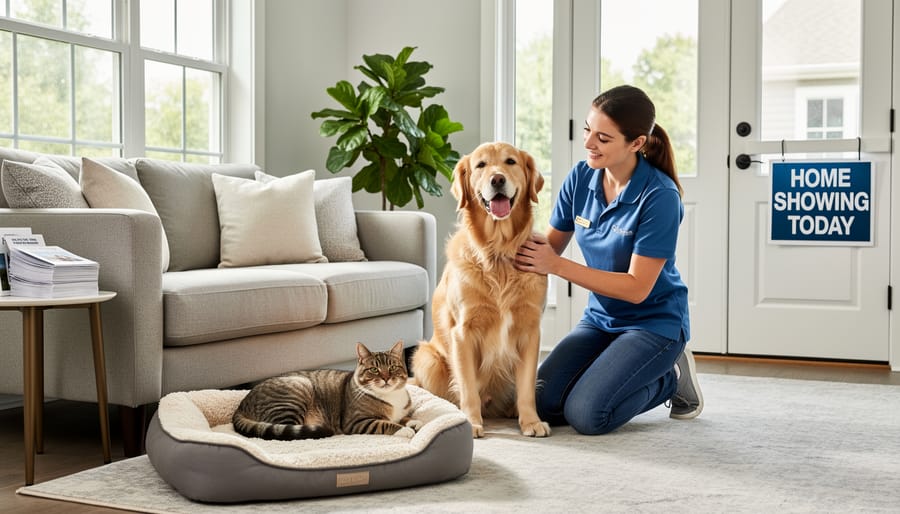Dogs enjoying time at daycare facility with professional caregiver